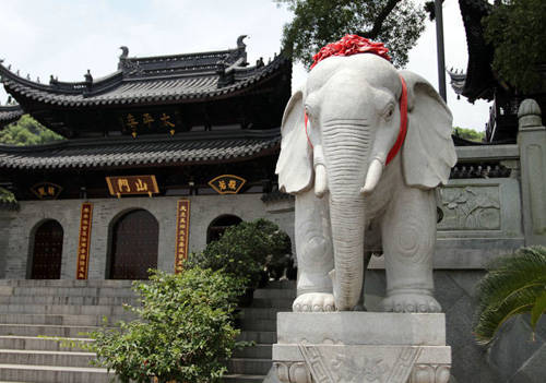 溫州江心寺 石雕大象的別致之美